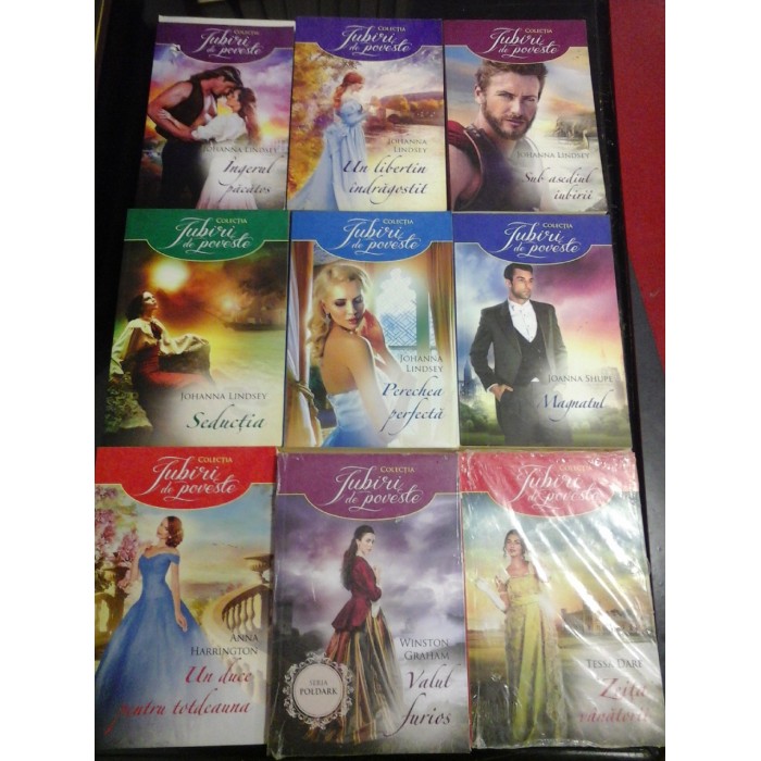 colectia IUBIRI DE POVESTE - 9 Romane - LINDSEY: Ingerul pacatos / Un libertin indragostit / Sub asediul iubirii / Seductia / Perechea perfecta / SHUPE / HARRINGTON / DARE / GRAHAM